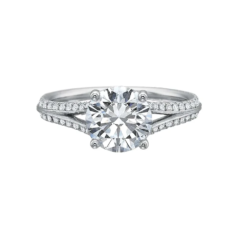 New Aire Split Shank Diamond Semi Mount Ring