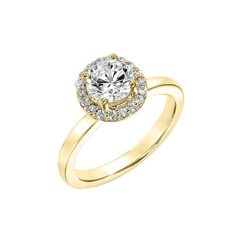 Diamond Halo Semi Mount Ring