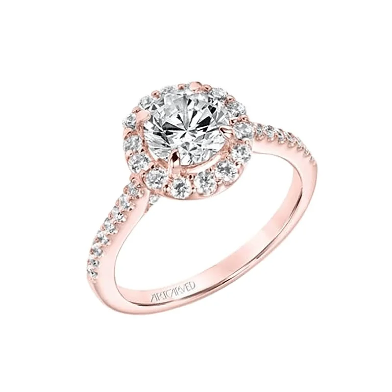 Diamond Halo Semi Mount Ring