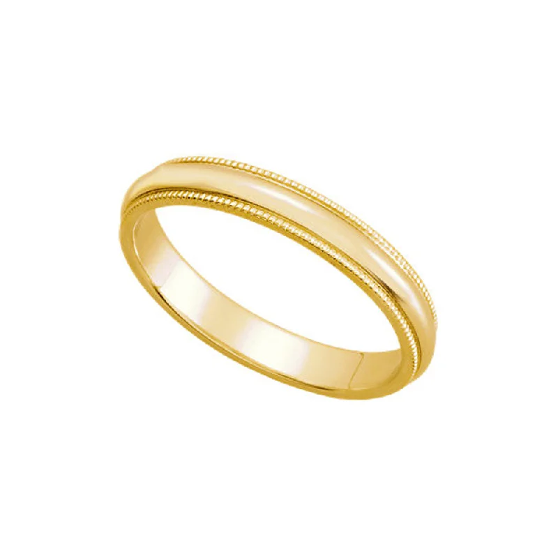 Chic And Stylish Jewelry At Discounted Prices 3mm Milgrain Edge Domed Band in 10k Yellow Gold Chic And Stylish Jewelry At Discounted Prices 3mm Milgrain Edge Domed Band in 10k Yellow Gold