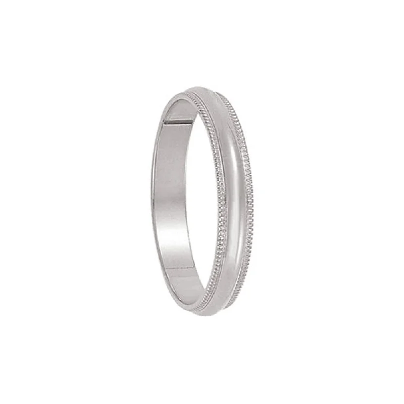 Once-A-Year Jewelry Sale – Grab Your Favorites Now 3mm Milgrain Edge Domed Light Band in 14k White Gold Once-A-Year Jewelry Sale – Grab Your Favorites Now 3mm Milgrain Edge Domed Light Band in 14k White Gold