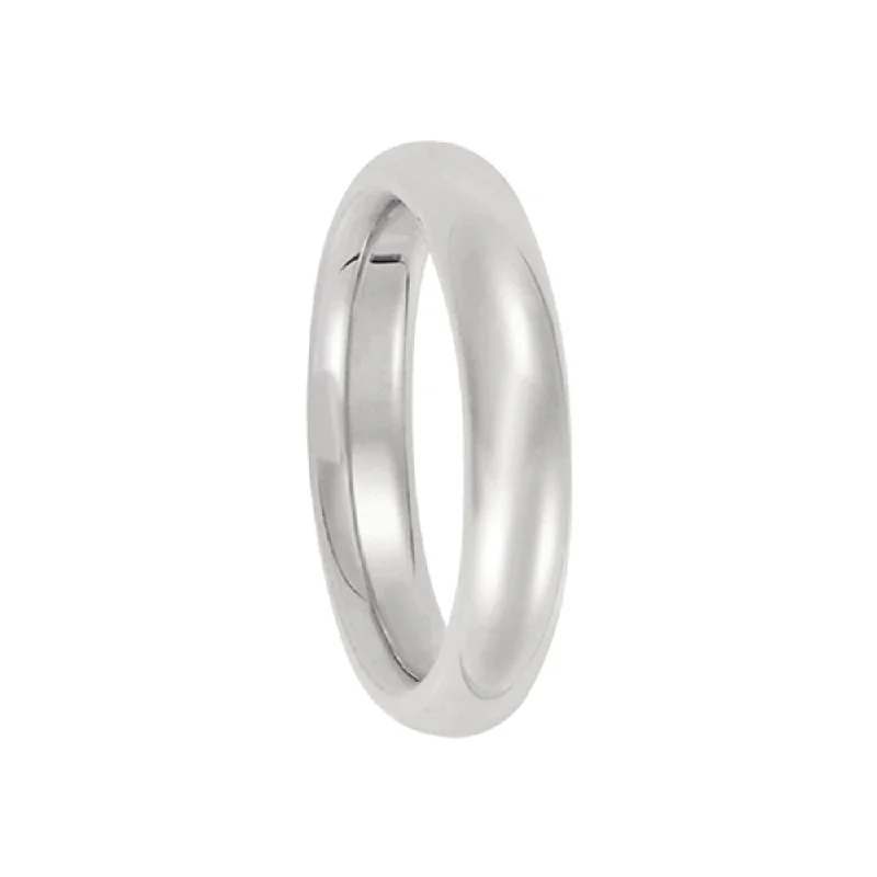 4mm Heavy Polished Domed Comfort Fit Band in Platinum