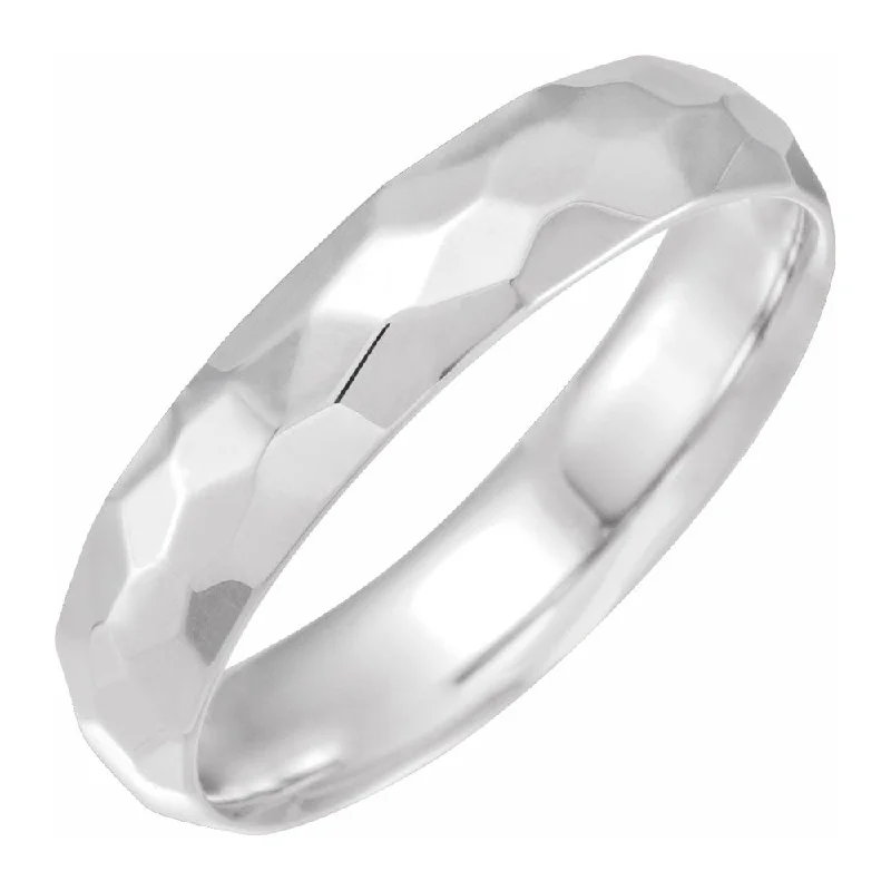 Affordable Glamour – Must-Have Jewelry At Special Rates 5mm Continuum Sterling Silver Hammered Comfort Fit Band