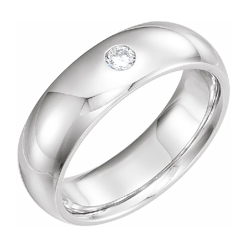 Grab Your Favorite Jewelry At The Lowest Prices 6mm 14k White Gold 1/10 CT Diamond Half Round Comfort Fit Band Grab Your Favorite Jewelry At The Lowest Prices 6mm 14k White Gold 1/10 CT Diamond Half Round Comfort Fit Band