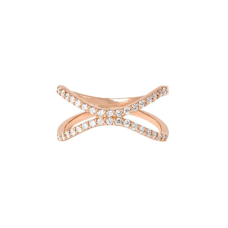 Buy More, Save More On Stunning Jewelry Pieces Letter X 18K Rosegold Ring w. Diamonds Buy More, Save More On Stunning Jewelry Pieces Letter X 18K Rosegold Ring w. Diamonds
