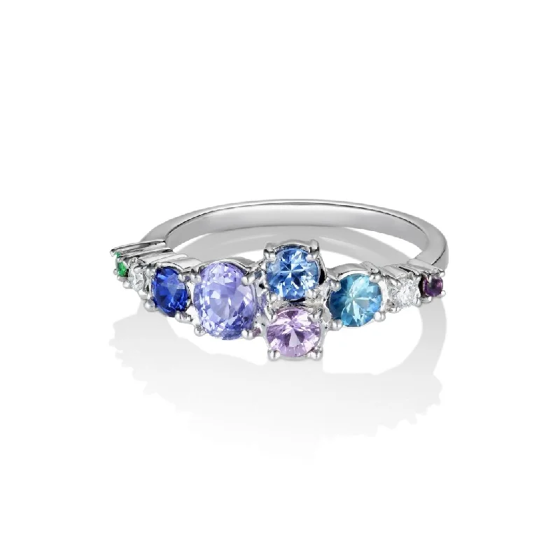 Make Every Moment Shine – Jewelry Discounts Available Varnaya Vatina 18K Gold Ring w. Sapphires, Amethyst, Tsavorite & Diamonds Make Every Moment Shine – Jewelry Discounts Available Varnaya Vatina 18K Gold Ring w. Sapphires, Amethyst, Tsavorite & Diamonds