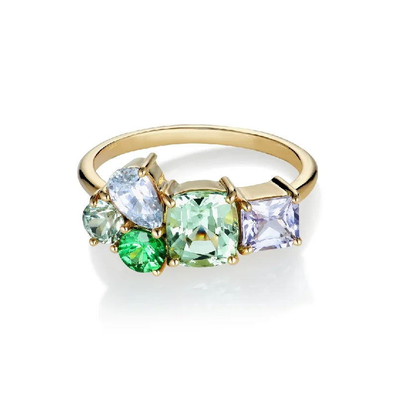 Luxury Meets Affordability – Jewelry Sale Now Live Varnaya Terima 18K Gold Ring w. Sapphires, Tsavorite & Tourmaline Luxury Meets Affordability – Jewelry Sale Now Live Varnaya Terima 18K Gold Ring w. Sapphires, Tsavorite & Tourmaline