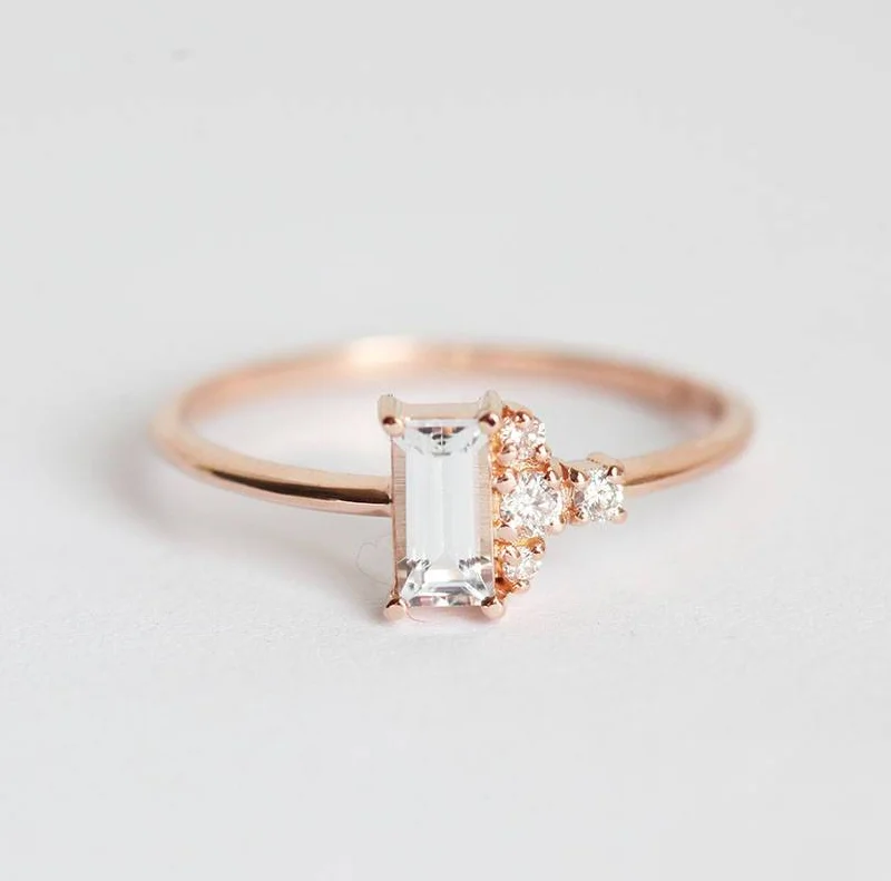 Elegant Jewelry At Unbeatable Offers – Shop Before It's Gone Angelique White Sapphire Diamond Ring