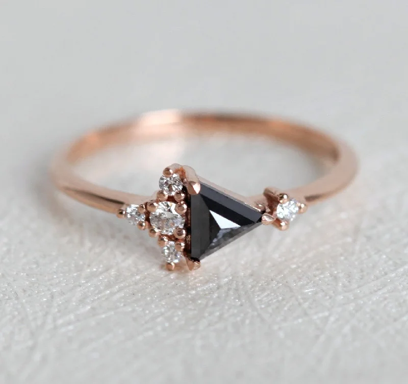 Lena Black Diamond Cluster Ring