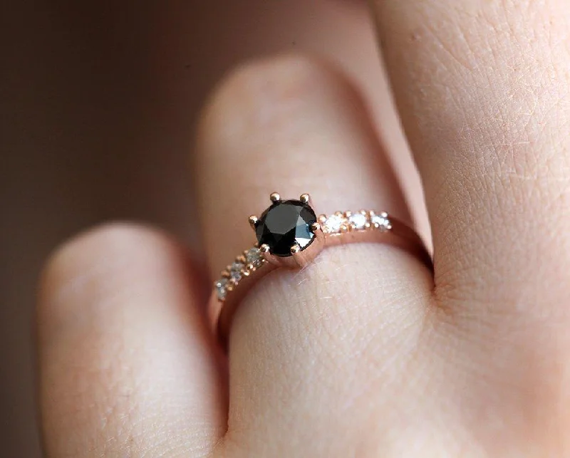 Seasonal Jewelry Clearance – Best Styles At The Lowest Prices Black Diamond Ring, Rose Gold Ring