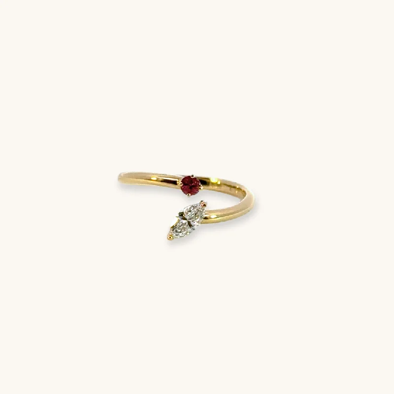 Limited-Time Offer On Elegant Jewelry Pieces Diamond and Pink Tourmaline Open Band