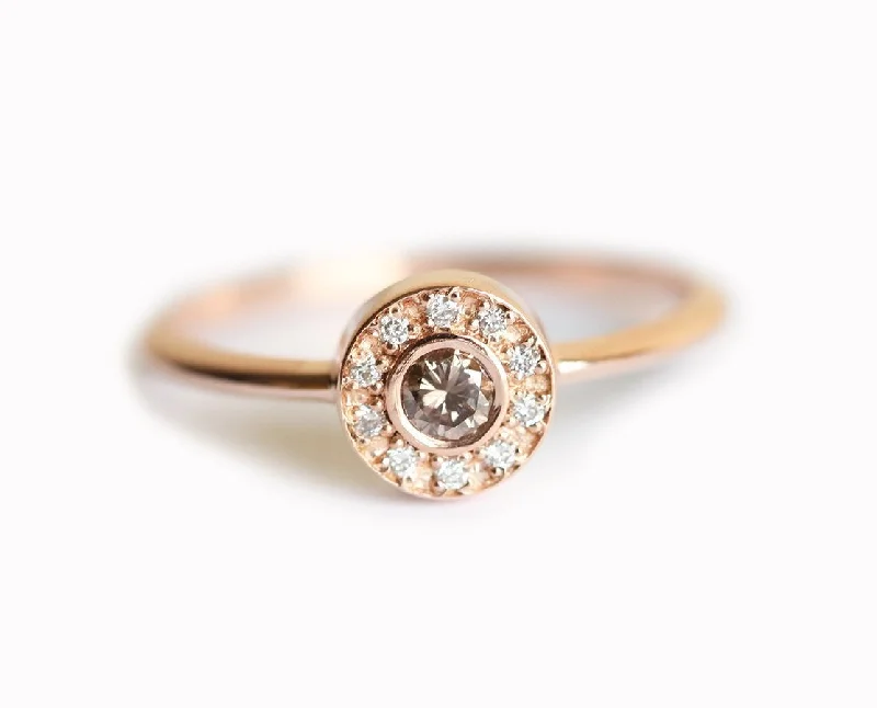 Accessorize For Less – Luxury Jewelry At Affordable Prices Halo Champagne Diamond Ring