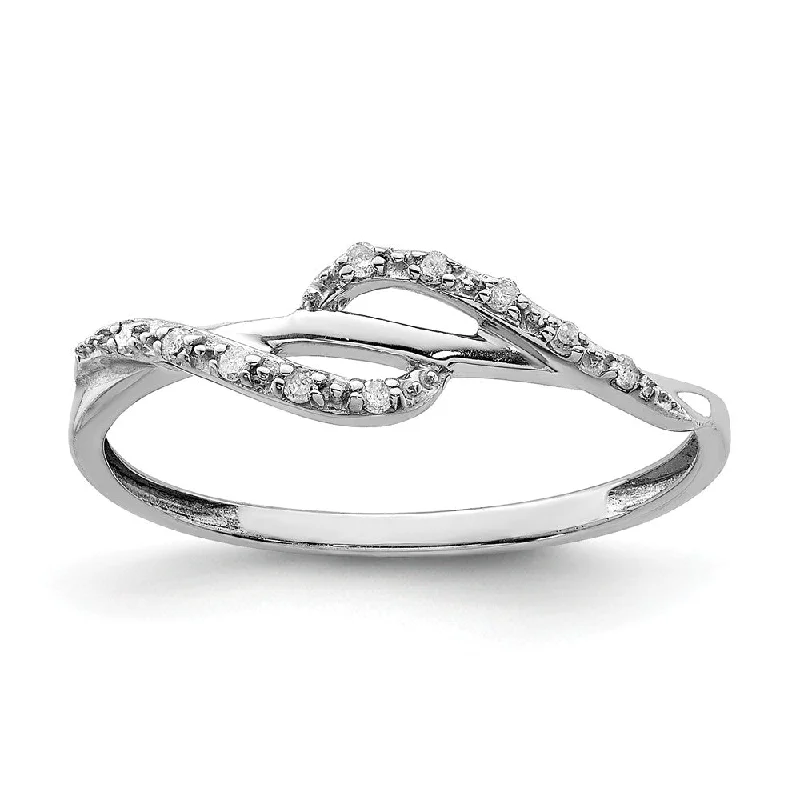 Handmade Pearl Jewelry For Timeless Elegance Diamond Swirl Ring in Sterling Silver