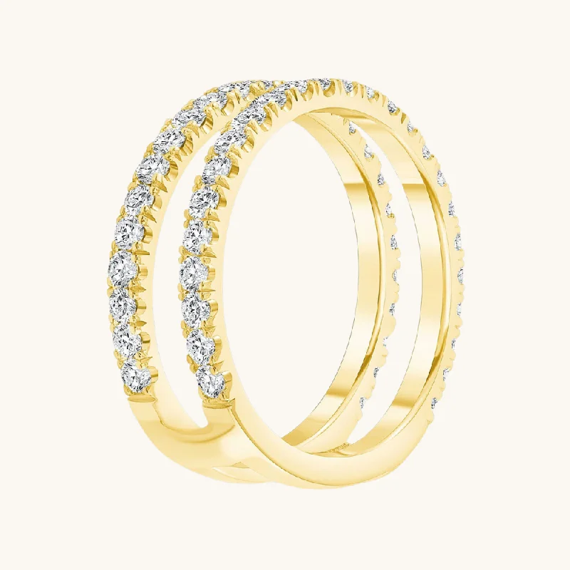 Gorgeous Jewelry, Limited-Time Savings Double Bar Diamond Band