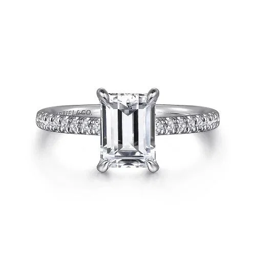Modern Jewelry At Exclusive Discounts – Shop Today Franka - 14K White Gold Emerald Cut Diamond Engagement Ring (Setting Only) Modern Jewelry At Exclusive Discounts – Shop Today Franka - 14K White Gold Emerald Cut Diamond Engagement Ring (Setting Only)