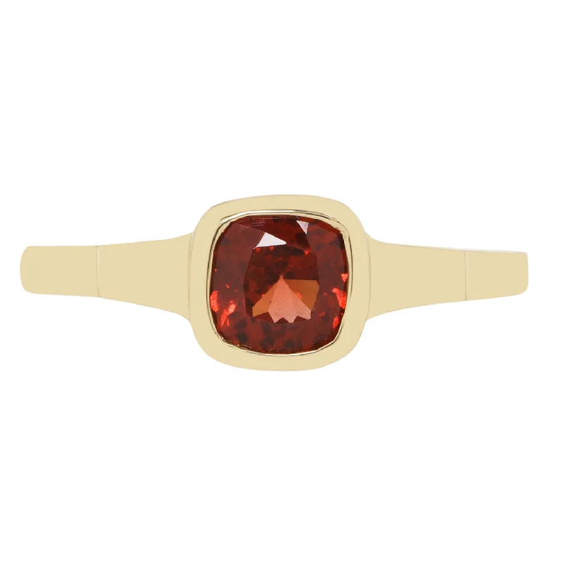 Garnet Cushion Ring