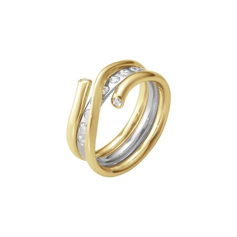 Discounted Luxury Jewelry – Shine Without The Splurge Magic Combination 18K Gold & White Gold Ring w. Diamonds Discounted Luxury Jewelry – Shine Without The Splurge Magic Combination 18K Gold & White Gold Ring w. Diamonds