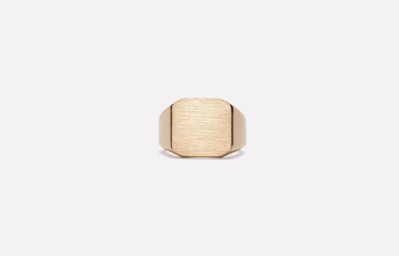 IX Octagon 14K Gold Ring