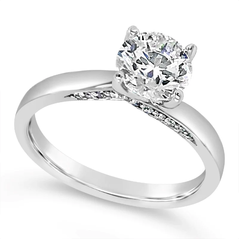 Elegant Jewelry At Unbeatable Offers – Shop Before It's Gone Diamond Solitaire Engagement Mounting with Interior Diamond Detail Elegant Jewelry At Unbeatable Offers – Shop Before It's Gone Diamond Solitaire Engagement Mounting with Interior Diamond Detail