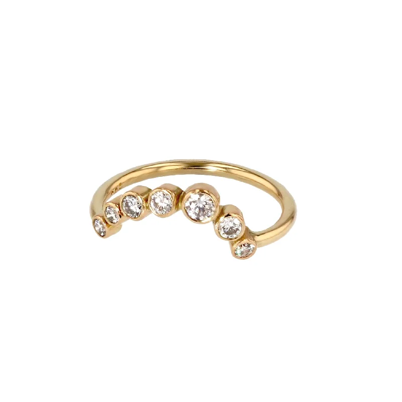 Affordable Luxury Jewelry For Every Occasion 7 Stone 14K or 18K Gold Ring w. Diamonds