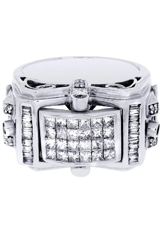 Unmissable Jewelry Sale – Shop Before It's Too Late White Gold Mens Diamond Ring| 0.17 Carats| 16.9 Grams
