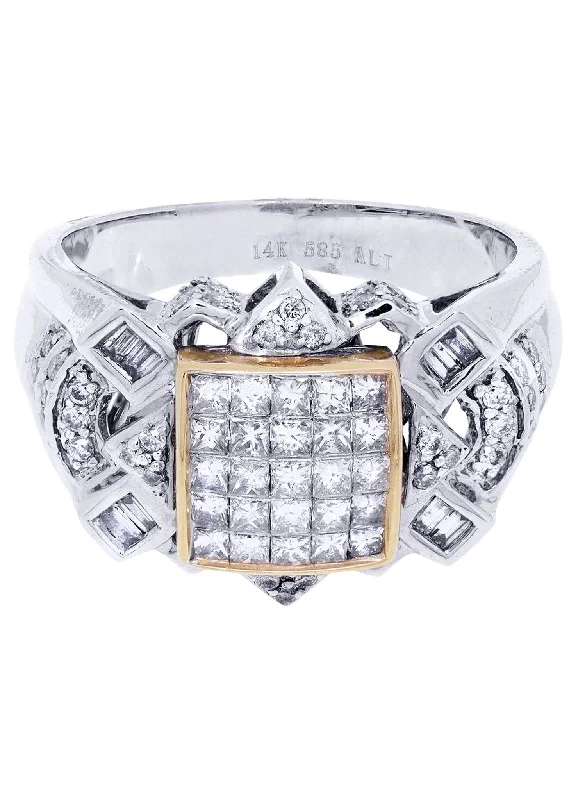 Unique Jewelry Designs Now At Discounted Rates White Gold Mens Diamond Ring| 0.42 Carats| 10.2 Grams