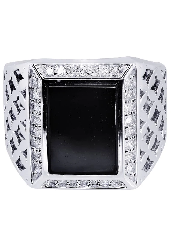 White Gold Pinky Diamond Ring| 0.44 Carats| 14.57 Grams