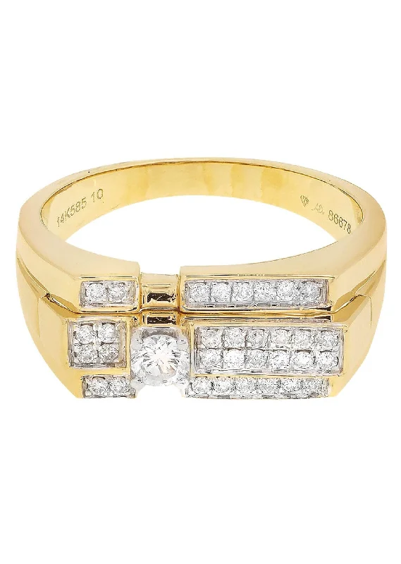 Last Chance To Shop High-End Jewelry At Markdown Prices White Gold Mens Diamond Ring| 0.48 Carats| 6.27 Grams