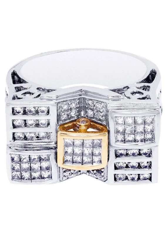 Exclusive Jewelry Sale Event – Shop Now White Gold Mens Diamond Ring| 0.61 Carats| 17.2 Grams