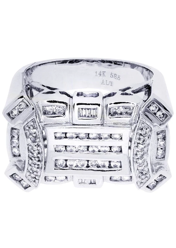 The Biggest Jewelry Sale Of The Year Is Here White Gold Mens Diamond Ring| 0.66 Carats| 17.59 Grams