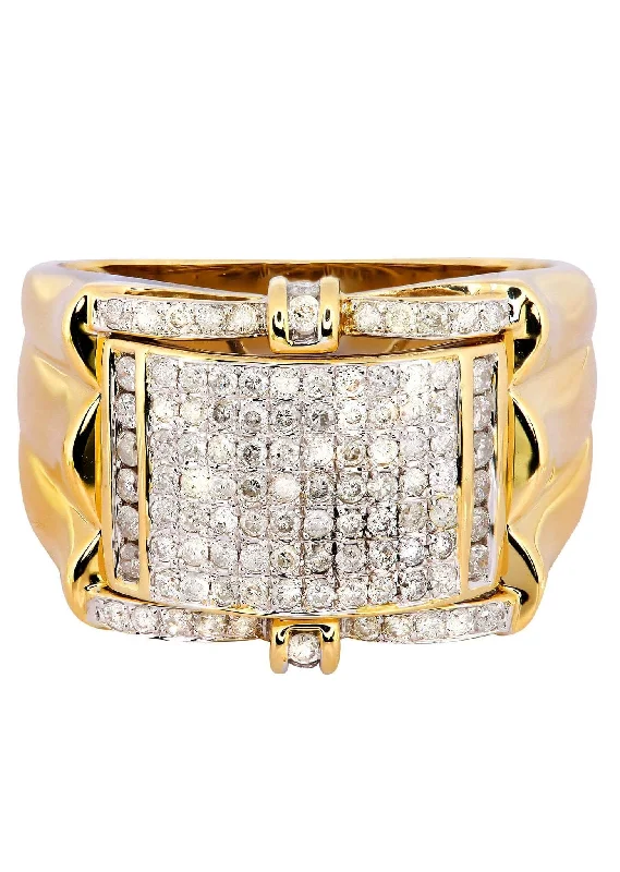 Shop Dazzling Rings, Earrings, And More At Special Discounts Mens Diamond Ring / Pinky Diamond Ring| 0.95 Carats
