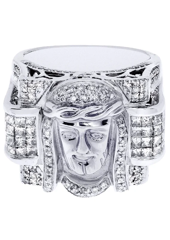 Dazzle With Discounts – Shop Jewelry On Sale White Gold Mens Diamond Ring| 1.17 Carats| 20.29 Grams