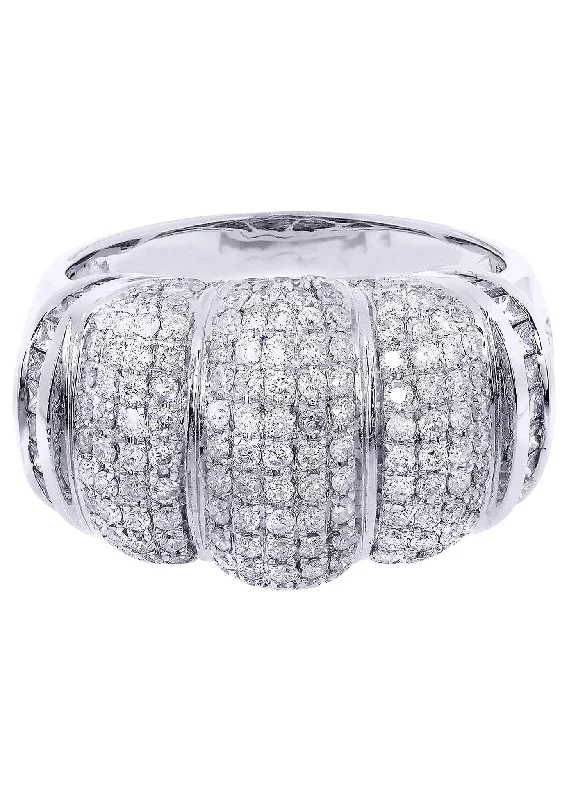 Jewelry Sale Alert – Shop Timeless Elegance Today White Gold Mens Diamond Ring| 1.55 Carats| 10.29 Grams