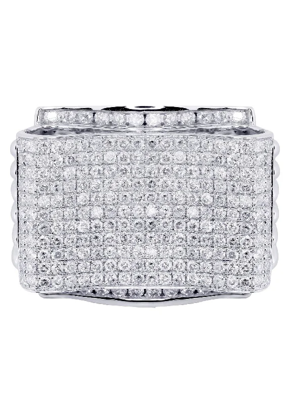 Timeless Jewelry At Special Discount Rates White Gold Mens Diamond Ring| 3.1 Carats| 18.39 Grams
