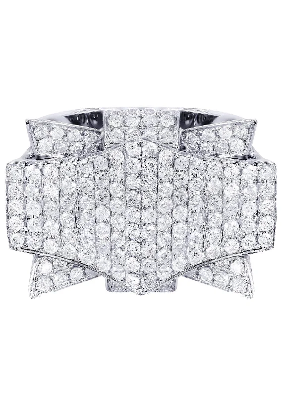 Limited-Stock Jewelry Sale – Once It's Gone, It's Gone White Gold Mens Diamond Ring| 3.54 Carats| 15.64 Grams