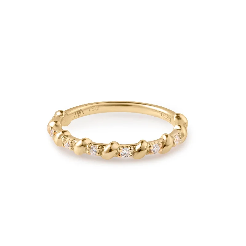 Huge Savings On Timeless Jewelry Collections Rope 18K Gold Ring w. Diamonds