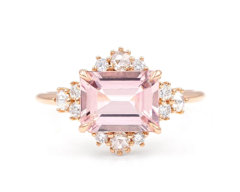 Morganite Flare Ring (Ready to Ship)