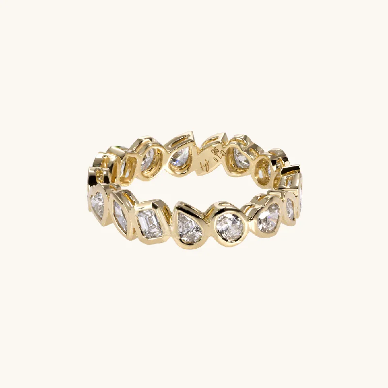 Trending Jewelry Styles Now At Limited-Time Discounts Multi-Diamond Bezel Eternity Band