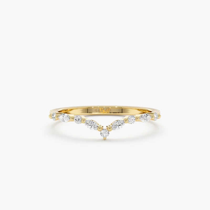 Natural Diamond Nesting Ring, Fae