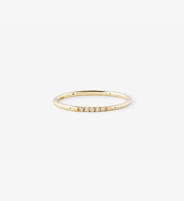 Diamond Line Ring 0.025 in 14K Gold