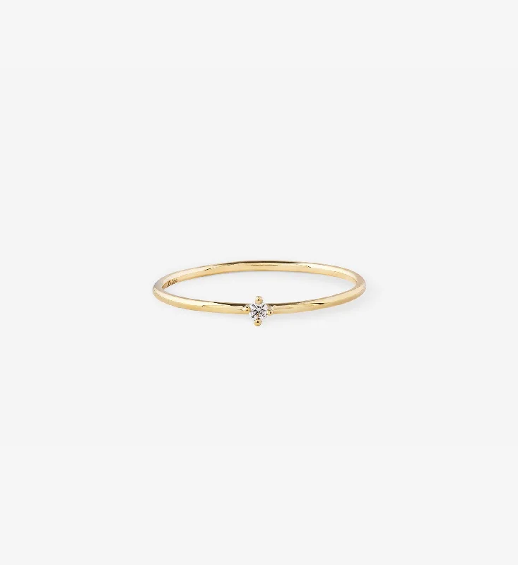 Tiny Diamond Ring 0.02 in 14K Gold