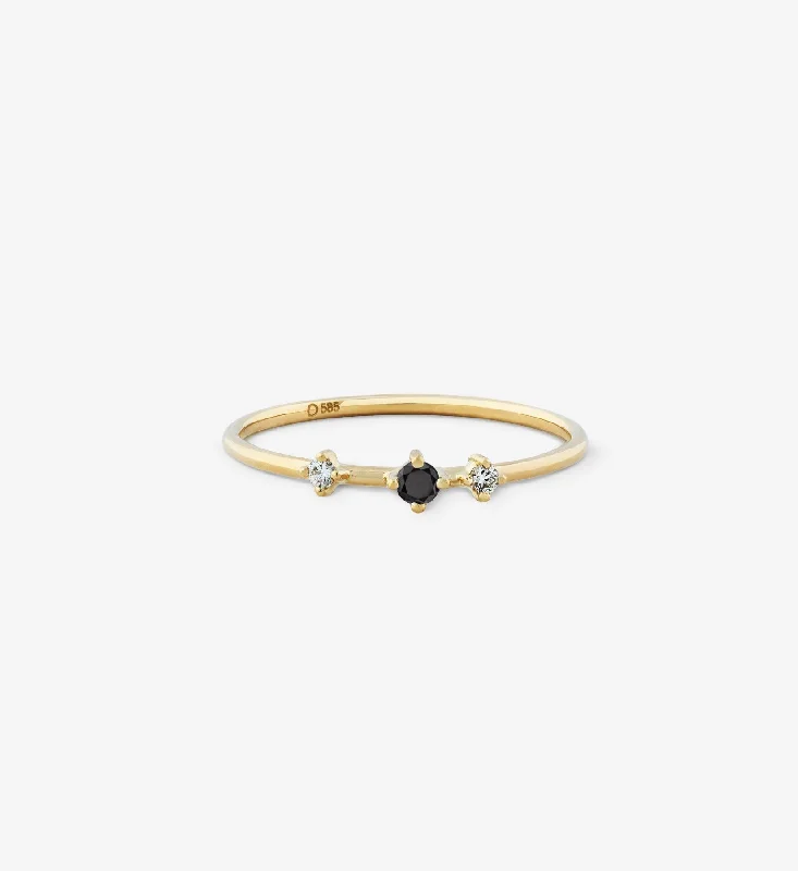 Timeless Jewelry Styles At Wallet-Friendly Prices Trio Black Diamond Ring 0.09