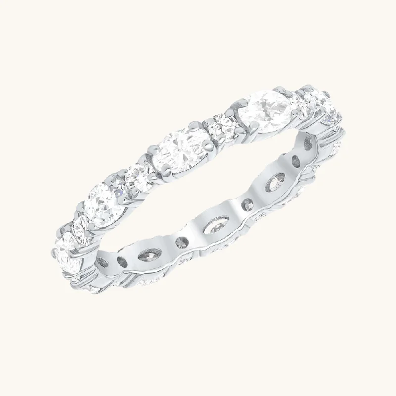 Seasonal Jewelry Sale – Upgrade Your Style Today Oval + Round Diamond Eternity Band