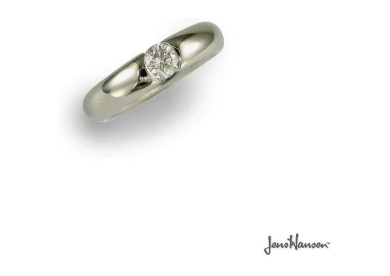 Clearance Sale On High-End Jewelry Collections Palladium & Diamond Solitaire Ring