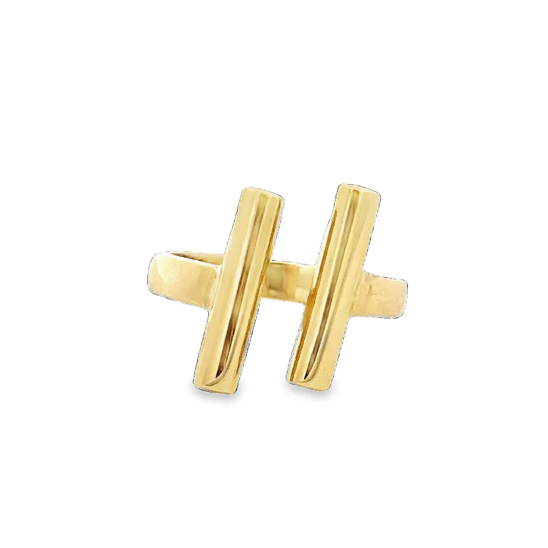 Special Offers On Handcrafted And Designer Jewelry Parallel Bars Ring in 18k Yellow Gold Special Offers On Handcrafted And Designer Jewelry Parallel Bars Ring in 18k Yellow Gold