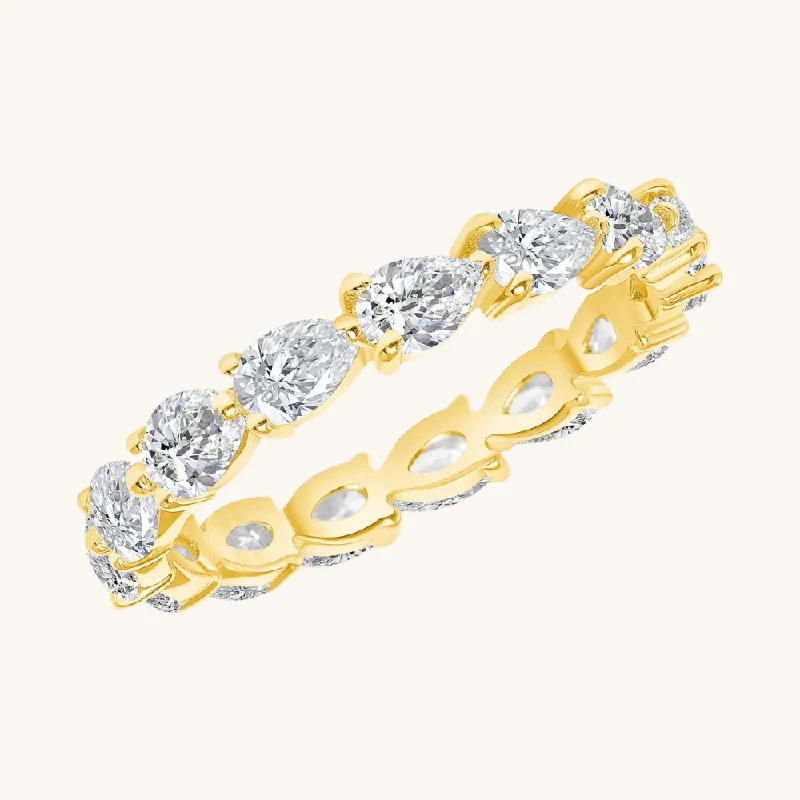 Limited-Time Jewelry Sale – Elegant Styles At Less Sideways Diamond Pear Shape Eternity Band