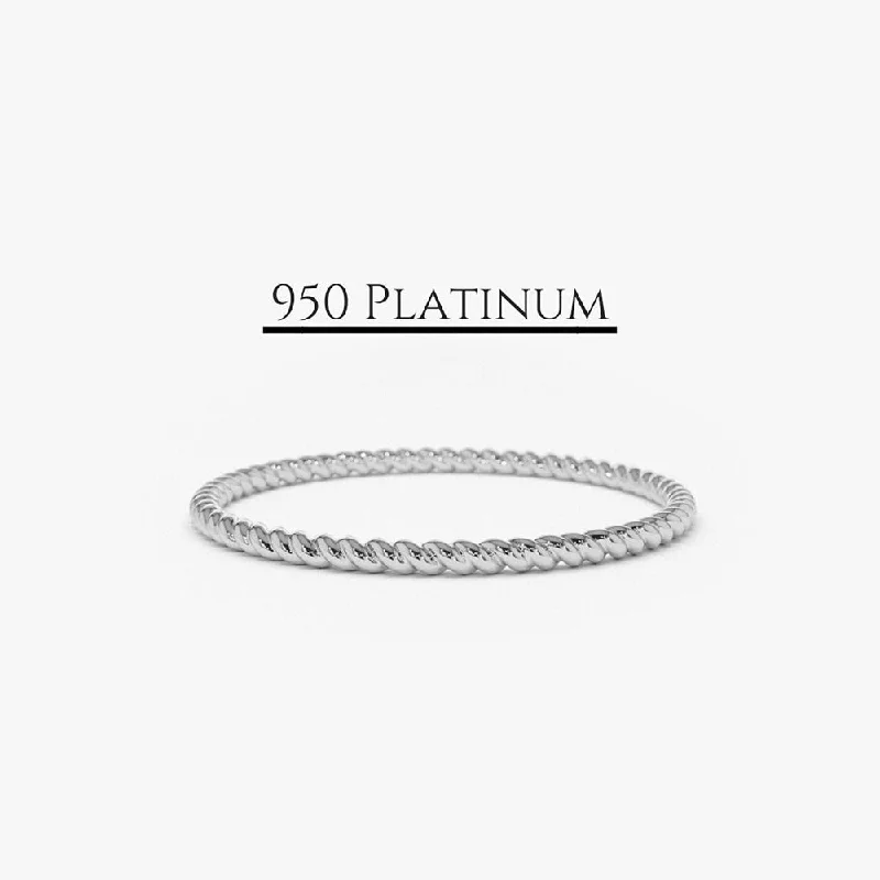 Platinum 1.2MM Braided Twist Band