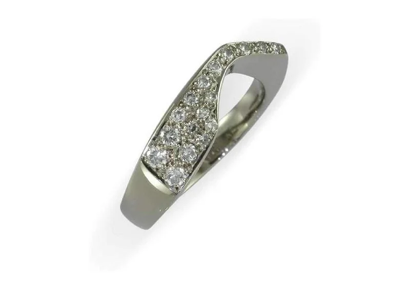 Fashion-Forward Geometric Jewelry For Contemporary Style Platinum & Pave set diamond Ring Fashion-Forward Geometric Jewelry For Contemporary Style Platinum & Pave set diamond Ring