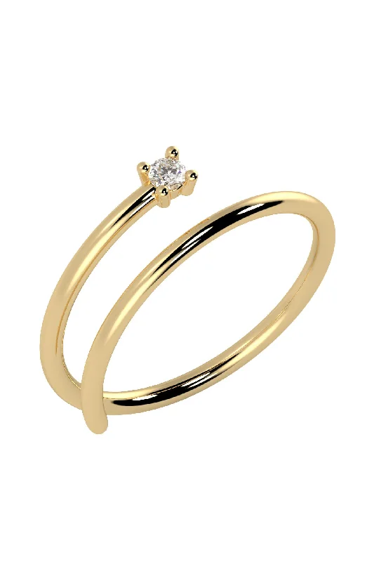 Timeless Elegance At Unbelievable Discounts Dream 18K Gold Ring w. Lab-Grown Diamond