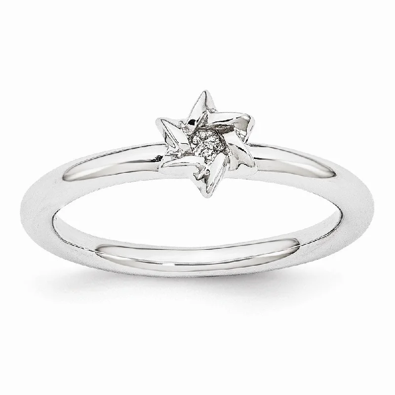 Beautiful Jewelry, Breathtaking Discounts – Hurry In Rhodium Plated Sterling Silver Stackable 7mm Star of David Ring Beautiful Jewelry, Breathtaking Discounts – Hurry In Rhodium Plated Sterling Silver Stackable 7mm Star of David Ring